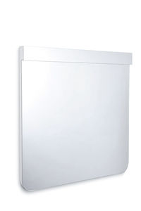 wall-mounted bathroom mirror / illuminated / contemporary / round
