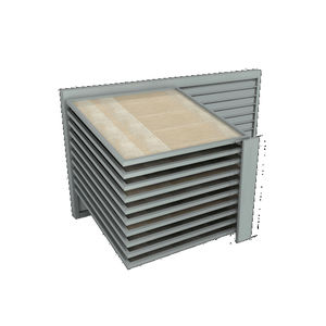 wooden tile display rack