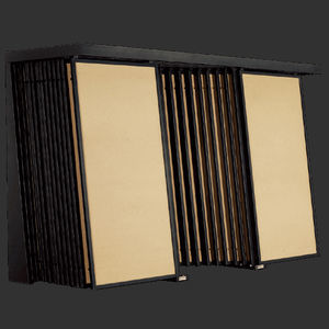 wooden tile display rack