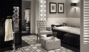 indoor tiles / bathroom / floor / ceramic