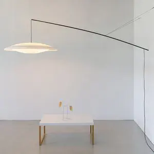 Floor-standing lamp - DIVA - CÉLINE WRIGHT - steel / Japanese 