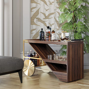 brushed stainless steel trolley