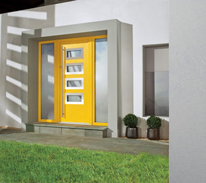 entry door / swing / composite / semi-glazed