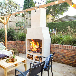 wood-burning fireplace