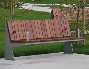 contemporary public bench