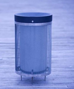 public trash can / galvanized steel / aluminum / stainless steel