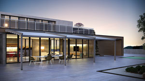 wall-mounted pergola