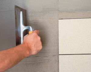 tile adhesive mortar / for aerated concrete / cement