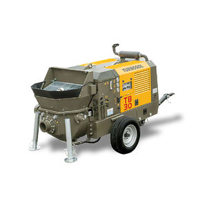 trailer-mounted concrete pump