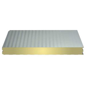 facade cladding sandwich panel / for roofs / metal facing / polyurethane (PUR) core
