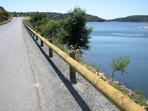wooden guard rail