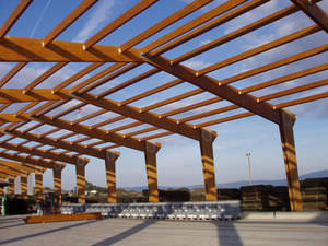 solid wooden truss