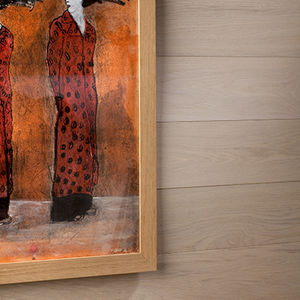 oak wallcovering / home / varnished / brushed