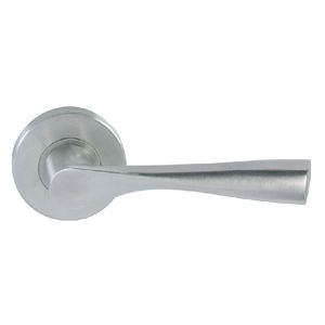 door handle / brushed stainless steel / minimalist design / home