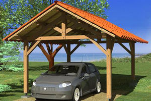 wooden carport