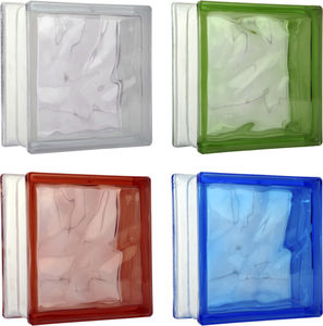 square glass brick / without visible joints / colored