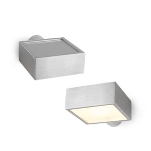 contemporary wall light / aluminum / LED / square
