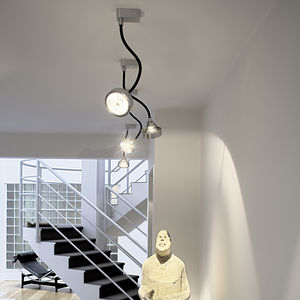ceiling-mounted spotlight / indoor / halogen / round