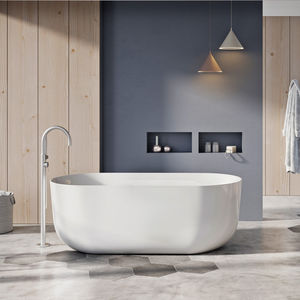 free-standing bathtub / oval / stone