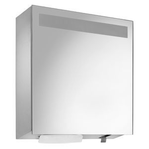 bathroom mirror cabinet with paper towel dispenser 1