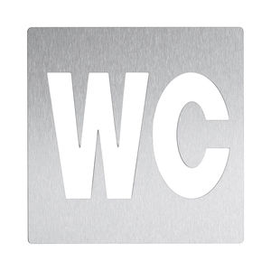 stainless steel door pictogram / screw-in / for sanitary facilities
