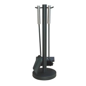steel fireplace set