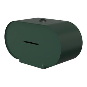 wall-mounted toilet paper dispenser / steel / double roll / commercial