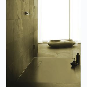 stainless steel floor drain / for showers / rectangular