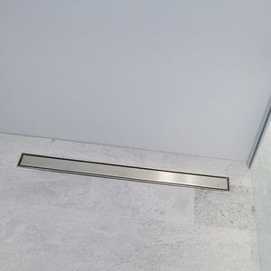 stainless steel floor drain / for showers / rectangular