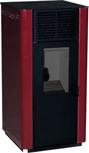 pellet boiler stove / steel / contemporary