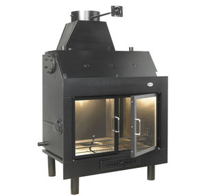closed wood hearth