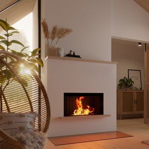 closed wood hearth