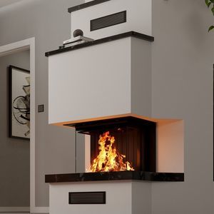 closed wood hearth