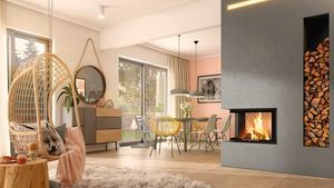 corner fireplace insert