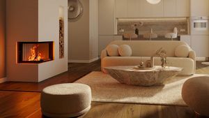 double-sided fireplace insert