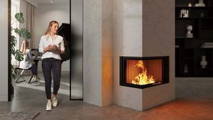 corner fireplace insert