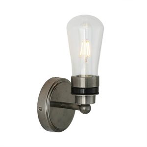 traditional wall light / bathroom / brass / steel