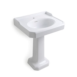 free-standing washbasin / oval / ceramic / traditional