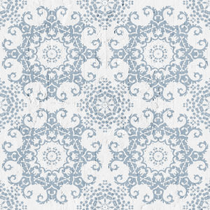 traditional wallpaper / nonwoven fabric / damask / sky blue