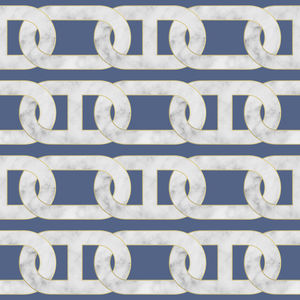 original design wallpaper / nonwoven fabric / patterned / blue