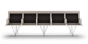 aluminum beam chairs / fabric / steel / 5-person