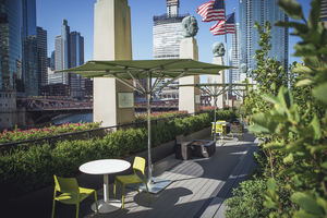commercial patio umbrella / fabric / aluminum / stainless steel