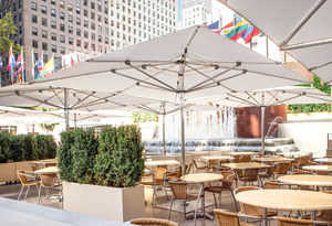 commercial patio umbrella / fabric / aluminum / stainless steel