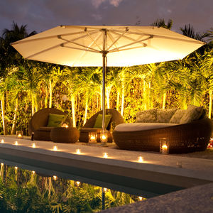 commercial patio umbrella / fabric / aluminum / stainless steel