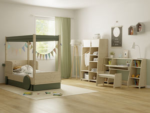 lacquered wood children's bedroom furniture set