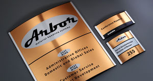 door signage plate / aluminum