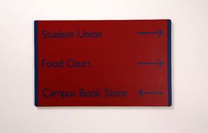 wall-mounted signage plate / ABS / indoor
