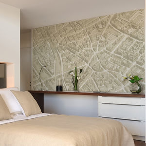 contemporary wallpaper / urban motif / map / scenic
