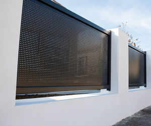 perforated sheet metal fence