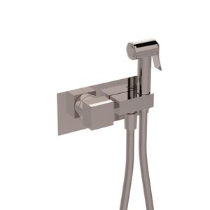shower mixer tap / wall-mounted / chromed metal / indoor
